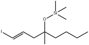 硅烷, [[1-(3-碘-2-丙烯基)-1-甲基戊基]氧基]三甲基 结构式