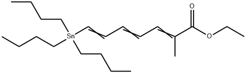 2-甲基-7-(三丁基锡烷基)-2,4,6-庚三烯酸乙酯, 625823-98-5, 结构式