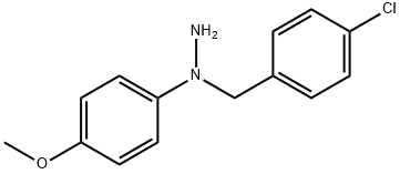 Hydrazine, 1-[(4-chlorophenyl)Methyl]-1-(4-Methoxyphenyl)- Struktur