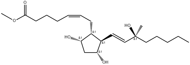 Prosta-5,13-dien-1-oic acid,9,11,15-trihydroxy-15-Methyl-,Methyl ester,(5Z,9R,11R,13E,15S)- Struktur