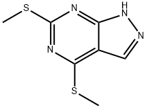 4,6-双(甲巯基)-1H-吡唑并[3,4-D]嘧啶, 6288-89-7, 结构式