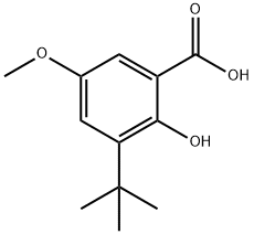 3-(叔丁基)-2-羟基-5-甲氧基苯甲酸, 6291-15-2, 结构式