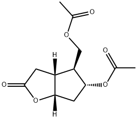 (3AR,4S,5R,6AS)-5-(乙酰氧基)-4-[(乙酰氧基)甲基]六氢-2H-环戊并[B]呋喃-2-酮,62939-82-6,结构式