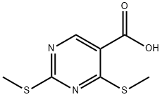 2,4-Bis(Methylsulfanyl)pyriMidine-5-carboxylic acid Struktur