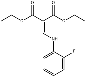 2-(((2-氟苯基)氨基)亚甲基)丙二酸二乙酯,63010-68-4,结构式