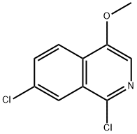 1,7-ジクロロ-4-メトキシイソキノリン 化学構造式