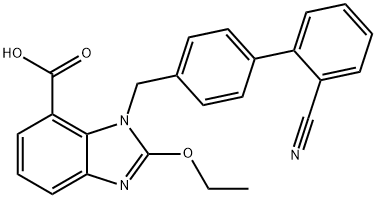 1-((2'-cyanobiphenyl-4-yl)Methyl)-2-ethoxy-1H-benziMidazole-7-carboxylic acid Struktur
