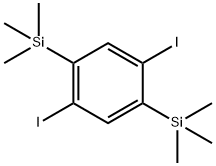 Silane, (2,5-diiodo-1,4-phenylene)bis[triMethyl- Structure