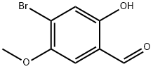 4-ブロモ-2-ヒドロキシ-5-メトキシベンズアルデヒド 化学構造式