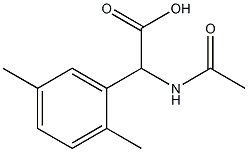 2-乙酰氨基-2-(2,5-二甲基苯基)乙酸, 63329-14-6, 结构式