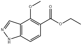 4-甲氧基吲唑-5-甲酸乙酯, 633327-84-1, 结构式