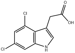2-(4,6-二氯-1H-吲哚-3-基)乙酸, 63352-95-4, 结构式