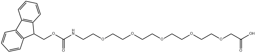 FMoc-NH-5(ethylene glycol)-acetic acid Struktur