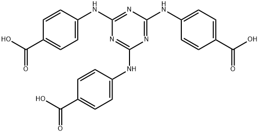 4,4',4''-((1,3,5-triazine-2,4,6-triyl)tris(azanediyl))tribenzoic acid Struktur