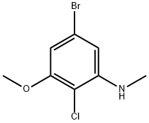 5-溴-2-氯-3-甲氧基-N-甲基苯胺, 63603-14-5, 结构式