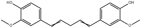 1,5-Bis(4-ヒドロキシ-3-メトキシフェニル)ペンタ-1,4-ジエン 化学構造式