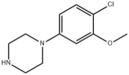 1-(4-氯-3-甲氧苯基)哌嗪 结构式