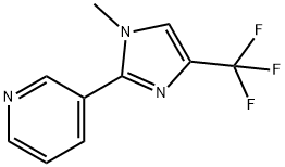 3-[1-甲基-4-(三氟甲基)-1H-咪唑-2-基]吡啶, 63875-04-7, 结构式