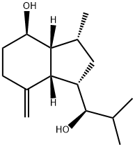 (ALPHAR,1S,3AR,4R,7AS)-八氢-4-羟基-3ALPHA-甲基-7-亚甲基-ALPHA-(1-甲基乙基)-1H-茚-1-甲醇 结构式