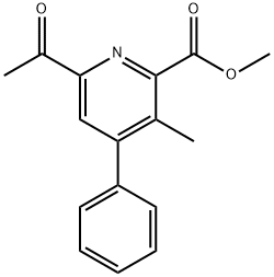 6-乙酰基-3-甲基-4-苯基吡啶甲酸甲酯, 64034-97-5, 结构式
