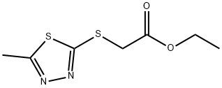 (5-Methyl-[1,3,4]thiadiazol-2-ylsul
 fanyl)-acetic acid ethyl ester Structure