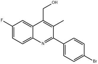 2-(对溴苯基)-6-氟-3-甲基喹啉-4-甲醇, 641611-78-1, 结构式