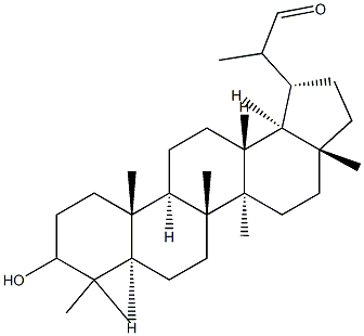 (3BETA)-3-羟基羽扇-20(30)-烯-29-醛,64181-07-3,结构式