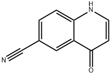 1,4-Dihydro-4-oxo-6-quinolinecarbonitrile 化学構造式
