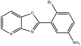 4-溴-3-(恶唑并[4,5-B]吡啶-2-基)苯胺, 64289-44-7, 结构式