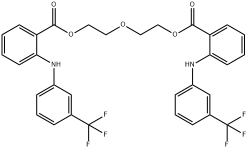 2-[[3-(Trifluoromethyl)phenyl]amino]benzoic acid oxydi-2,1-ethanediyl ester Struktur
