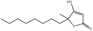 4-hydroxy-5-Methyl-5-octylthiophen-2(5H)-one Struktur