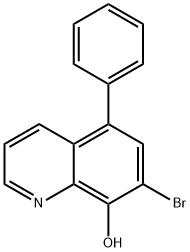 7-溴-5-苯基喹啉-8-醇, 648896-53-1, 结构式