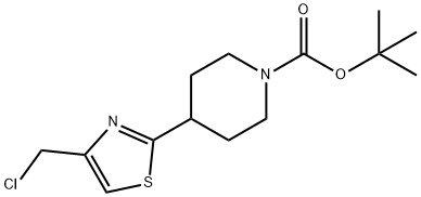 TERT-BUTYL 4-[4-(CHLOROMETHYL)THIAZOL-2-YL]PIPERIDINE-1-CARBOXYLATE, 650579-82-1, 结构式