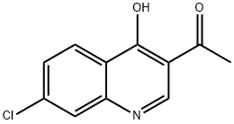3-乙酰基-7-氯喹啉-4(1H)-酮 结构式