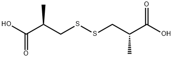 [S-(R*,R*)]-3,3'-亚二硫基二[2-甲基丙酸] 结构式