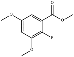 2-フルオロ-3,5-ジメトキシ安息香酸メチル 化学構造式