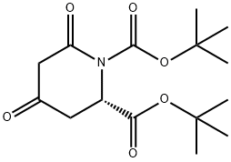 1,2-Piperidinedicarboxylic acid, 4,6-dioxo-, bis(1,1-diMethylethyl) ester, (2S)- Struktur