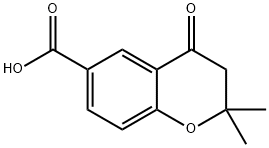 3,4-Dihydro-2,2-diMethyl-4-oxo-2H-1-benzopyran-6-carboxylic Acid Struktur