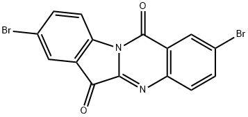 2,8-ジブロモインドロ[2,1-b]キナゾリン-6,12-ジオン 化学構造式