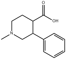 1-甲基-3-苯基哌啶-4-羧酸 结构式