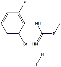 (2-BroMo-6-fluorophenyl)carbaMiMidothioic Acid Methyl Ester Monohydriodide 结构式