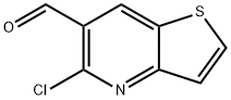 5-クロロチエノ[3,2-B]ピリジン-6-カルブアルデヒド 化学構造式