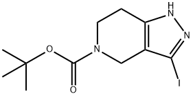 tert-butyl 3-iodo-6,7-dihydro-1H-pyrazolo[4,3-c]pyridine-5(4H)-carboxylate Struktur