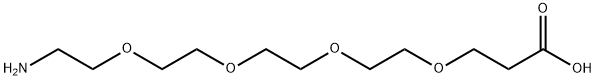 3-[2-[2-[2-(2-氨基乙氧基)乙氧基]乙氧基]乙氧基]丙酸, 663921-15-1, 结构式
