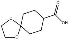 1,4-ジオキサスピロ[4.5]デカン-8-カルボン酸 化学構造式