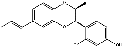 2',4'-Dihydroxy-3,7':4,8'-diepoxylign-7-ene Struktur