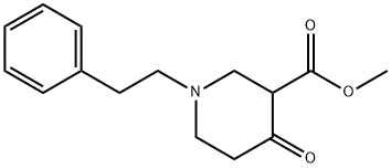 Methyl 1 - (2 - phenylethyl) - 4 - oxo - piperidine - 3 - carboxylate Struktur