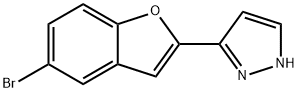 3-(5-broMo-1-benzofuran-2-yl)-1h-pyrazole Struktur