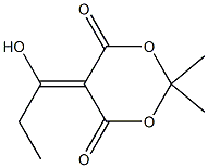 5-(1-hydroxypropylidene)-2,2-diMethyl-1,3-dioxane-4,6-dione Struktur