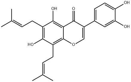 6,8-Diprenylorobol Struktur